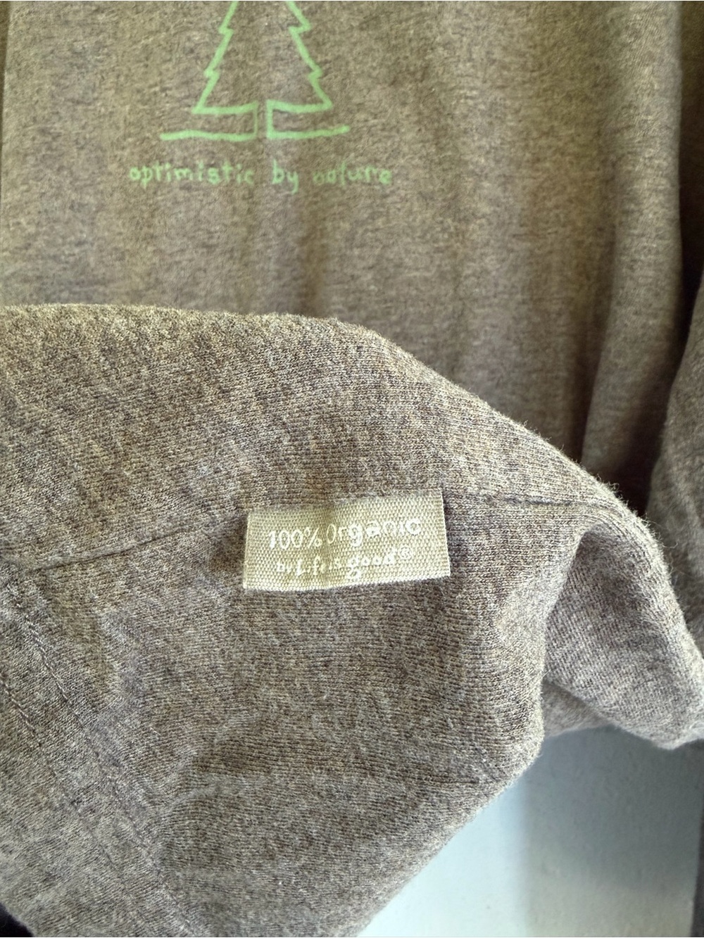 Good Karma by Life is Good - Long Sleeve Brown Graphic Tee - Picture 3 of 7